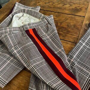 the insider ankle MOTHER plaid pants: pinks, chocolates & white